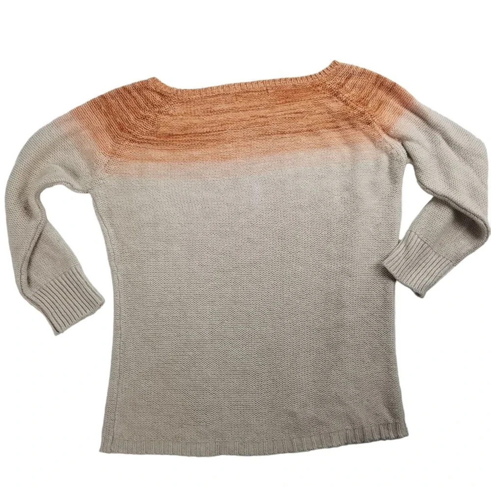 The Limited Boatneck Cableknit Sweater 3/4 Sleeve Womens Jrs Sz M  Wool Viscose - Picture 4 of 16